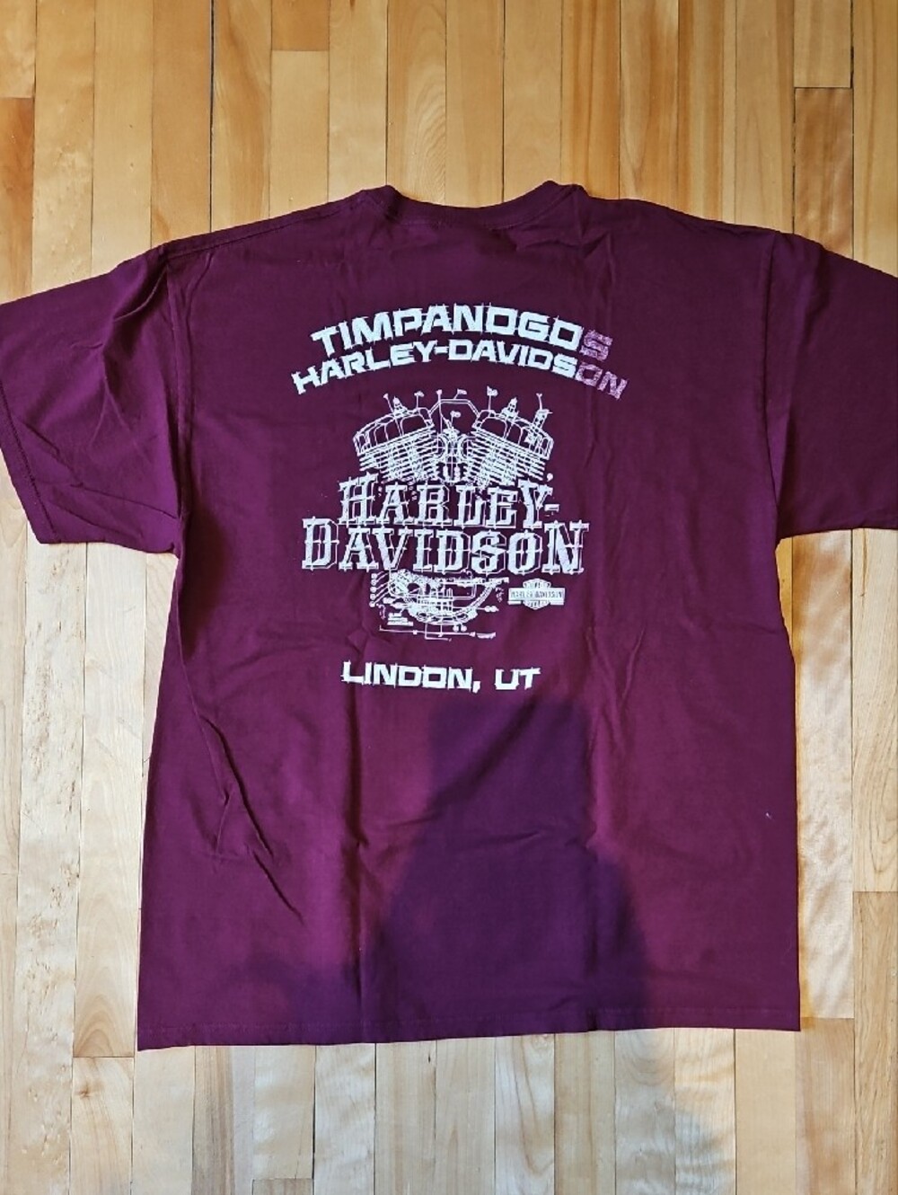 Harley-Davidson Burgundy With Front Pocket Tee - Picture 4 of 4